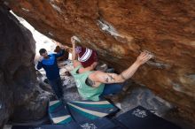 Bouldering in Hueco Tanks on 11/24/2018 with Blue Lizard Climbing and Yoga

Filename: SRM_20181124_1616570.jpg
Aperture: f/5.6
Shutter Speed: 1/200
Body: Canon EOS-1D Mark II
Lens: Canon EF 16-35mm f/2.8 L