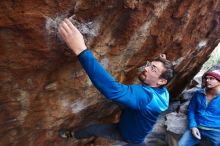 Bouldering in Hueco Tanks on 11/24/2018 with Blue Lizard Climbing and Yoga

Filename: SRM_20181124_1621270.jpg
Aperture: f/2.8
Shutter Speed: 1/200
Body: Canon EOS-1D Mark II
Lens: Canon EF 16-35mm f/2.8 L