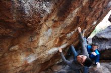 Bouldering in Hueco Tanks on 11/24/2018 with Blue Lizard Climbing and Yoga

Filename: SRM_20181124_1623490.jpg
Aperture: f/2.8
Shutter Speed: 1/250
Body: Canon EOS-1D Mark II
Lens: Canon EF 16-35mm f/2.8 L