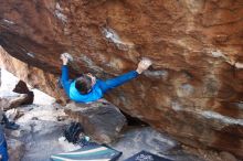 Bouldering in Hueco Tanks on 11/24/2018 with Blue Lizard Climbing and Yoga

Filename: SRM_20181124_1632210.jpg
Aperture: f/3.5
Shutter Speed: 1/250
Body: Canon EOS-1D Mark II
Lens: Canon EF 16-35mm f/2.8 L