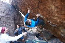 Bouldering in Hueco Tanks on 11/24/2018 with Blue Lizard Climbing and Yoga

Filename: SRM_20181124_1632360.jpg
Aperture: f/4.5
Shutter Speed: 1/250
Body: Canon EOS-1D Mark II
Lens: Canon EF 16-35mm f/2.8 L