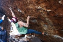 Bouldering in Hueco Tanks on 11/24/2018 with Blue Lizard Climbing and Yoga

Filename: SRM_20181124_1634530.jpg
Aperture: f/4.5
Shutter Speed: 1/250
Body: Canon EOS-1D Mark II
Lens: Canon EF 16-35mm f/2.8 L