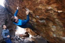 Bouldering in Hueco Tanks on 11/24/2018 with Blue Lizard Climbing and Yoga

Filename: SRM_20181124_1635370.jpg
Aperture: f/4.5
Shutter Speed: 1/250
Body: Canon EOS-1D Mark II
Lens: Canon EF 16-35mm f/2.8 L