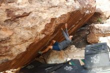 Bouldering in Hueco Tanks on 11/24/2018 with Blue Lizard Climbing and Yoga

Filename: SRM_20181124_1657210.jpg
Aperture: f/5.6
Shutter Speed: 1/250
Body: Canon EOS-1D Mark II
Lens: Canon EF 16-35mm f/2.8 L