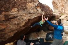 Bouldering in Hueco Tanks on 11/24/2018 with Blue Lizard Climbing and Yoga

Filename: SRM_20181124_1702420.jpg
Aperture: f/7.1
Shutter Speed: 1/250
Body: Canon EOS-1D Mark II
Lens: Canon EF 16-35mm f/2.8 L