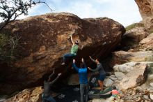 Bouldering in Hueco Tanks on 11/24/2018 with Blue Lizard Climbing and Yoga

Filename: SRM_20181124_1702570.jpg
Aperture: f/9.0
Shutter Speed: 1/250
Body: Canon EOS-1D Mark II
Lens: Canon EF 16-35mm f/2.8 L