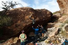 Bouldering in Hueco Tanks on 11/24/2018 with Blue Lizard Climbing and Yoga

Filename: SRM_20181124_1704200.jpg
Aperture: f/10.0
Shutter Speed: 1/250
Body: Canon EOS-1D Mark II
Lens: Canon EF 16-35mm f/2.8 L