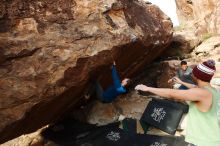 Bouldering in Hueco Tanks on 11/24/2018 with Blue Lizard Climbing and Yoga

Filename: SRM_20181124_1709070.jpg
Aperture: f/6.3
Shutter Speed: 1/250
Body: Canon EOS-1D Mark II
Lens: Canon EF 16-35mm f/2.8 L