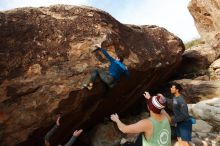 Bouldering in Hueco Tanks on 11/24/2018 with Blue Lizard Climbing and Yoga

Filename: SRM_20181124_1709220.jpg
Aperture: f/8.0
Shutter Speed: 1/250
Body: Canon EOS-1D Mark II
Lens: Canon EF 16-35mm f/2.8 L