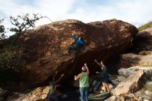 Bouldering in Hueco Tanks on 11/24/2018 with Blue Lizard Climbing and Yoga

Filename: SRM_20181124_1709400.jpg
Aperture: f/10.0
Shutter Speed: 1/250
Body: Canon EOS-1D Mark II
Lens: Canon EF 16-35mm f/2.8 L