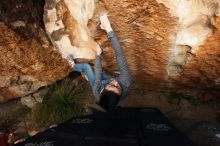 Bouldering in Hueco Tanks on 11/24/2018 with Blue Lizard Climbing and Yoga

Filename: SRM_20181124_1737370.jpg
Aperture: f/5.6
Shutter Speed: 1/250
Body: Canon EOS-1D Mark II
Lens: Canon EF 16-35mm f/2.8 L