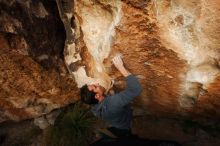 Bouldering in Hueco Tanks on 11/24/2018 with Blue Lizard Climbing and Yoga

Filename: SRM_20181124_1739120.jpg
Aperture: f/6.3
Shutter Speed: 1/250
Body: Canon EOS-1D Mark II
Lens: Canon EF 16-35mm f/2.8 L