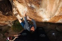 Bouldering in Hueco Tanks on 11/24/2018 with Blue Lizard Climbing and Yoga

Filename: SRM_20181124_1739170.jpg
Aperture: f/5.6
Shutter Speed: 1/250
Body: Canon EOS-1D Mark II
Lens: Canon EF 16-35mm f/2.8 L