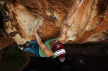 Bouldering in Hueco Tanks on 11/24/2018 with Blue Lizard Climbing and Yoga

Filename: SRM_20181124_1741380.jpg
Aperture: f/7.1
Shutter Speed: 1/250
Body: Canon EOS-1D Mark II
Lens: Canon EF 16-35mm f/2.8 L