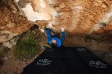 Bouldering in Hueco Tanks on 11/24/2018 with Blue Lizard Climbing and Yoga

Filename: SRM_20181124_1743070.jpg
Aperture: f/4.5
Shutter Speed: 1/250
Body: Canon EOS-1D Mark II
Lens: Canon EF 16-35mm f/2.8 L