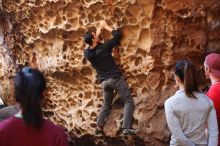 Bouldering in Hueco Tanks on 11/23/2018 with Blue Lizard Climbing and Yoga

Filename: SRM_20181123_1106090.jpg
Aperture: f/2.8
Shutter Speed: 1/250
Body: Canon EOS-1D Mark II
Lens: Canon EF 50mm f/1.8 II