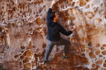 Bouldering in Hueco Tanks on 11/23/2018 with Blue Lizard Climbing and Yoga

Filename: SRM_20181123_1107080.jpg
Aperture: f/2.8
Shutter Speed: 1/200
Body: Canon EOS-1D Mark II
Lens: Canon EF 50mm f/1.8 II