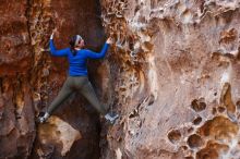 Bouldering in Hueco Tanks on 11/23/2018 with Blue Lizard Climbing and Yoga

Filename: SRM_20181123_1108180.jpg
Aperture: f/2.8
Shutter Speed: 1/125
Body: Canon EOS-1D Mark II
Lens: Canon EF 50mm f/1.8 II