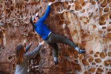 Bouldering in Hueco Tanks on 11/23/2018 with Blue Lizard Climbing and Yoga

Filename: SRM_20181123_1110080.jpg
Aperture: f/2.8
Shutter Speed: 1/200
Body: Canon EOS-1D Mark II
Lens: Canon EF 50mm f/1.8 II