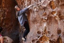 Bouldering in Hueco Tanks on 11/23/2018 with Blue Lizard Climbing and Yoga

Filename: SRM_20181123_1110380.jpg
Aperture: f/2.8
Shutter Speed: 1/160
Body: Canon EOS-1D Mark II
Lens: Canon EF 50mm f/1.8 II