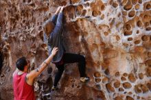 Bouldering in Hueco Tanks on 11/23/2018 with Blue Lizard Climbing and Yoga

Filename: SRM_20181123_1111360.jpg
Aperture: f/2.8
Shutter Speed: 1/250
Body: Canon EOS-1D Mark II
Lens: Canon EF 50mm f/1.8 II