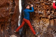 Bouldering in Hueco Tanks on 11/23/2018 with Blue Lizard Climbing and Yoga

Filename: SRM_20181123_1113370.jpg
Aperture: f/3.2
Shutter Speed: 1/125
Body: Canon EOS-1D Mark II
Lens: Canon EF 50mm f/1.8 II