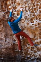 Bouldering in Hueco Tanks on 11/23/2018 with Blue Lizard Climbing and Yoga

Filename: SRM_20181123_1114330.jpg
Aperture: f/3.2
Shutter Speed: 1/125
Body: Canon EOS-1D Mark II
Lens: Canon EF 50mm f/1.8 II