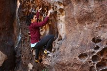 Bouldering in Hueco Tanks on 11/23/2018 with Blue Lizard Climbing and Yoga

Filename: SRM_20181123_1115090.jpg
Aperture: f/3.2
Shutter Speed: 1/125
Body: Canon EOS-1D Mark II
Lens: Canon EF 50mm f/1.8 II
