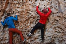 Bouldering in Hueco Tanks on 11/23/2018 with Blue Lizard Climbing and Yoga

Filename: SRM_20181123_1115310.jpg
Aperture: f/3.2
Shutter Speed: 1/200
Body: Canon EOS-1D Mark II
Lens: Canon EF 50mm f/1.8 II