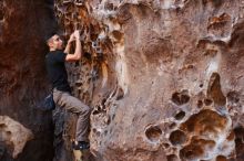 Bouldering in Hueco Tanks on 11/23/2018 with Blue Lizard Climbing and Yoga

Filename: SRM_20181123_1118330.jpg
Aperture: f/3.2
Shutter Speed: 1/125
Body: Canon EOS-1D Mark II
Lens: Canon EF 50mm f/1.8 II