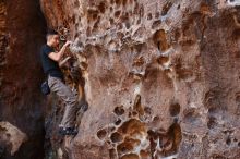 Bouldering in Hueco Tanks on 11/23/2018 with Blue Lizard Climbing and Yoga

Filename: SRM_20181123_1118420.jpg
Aperture: f/3.2
Shutter Speed: 1/125
Body: Canon EOS-1D Mark II
Lens: Canon EF 50mm f/1.8 II