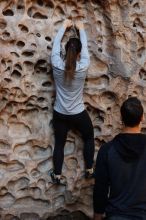 Bouldering in Hueco Tanks on 11/23/2018 with Blue Lizard Climbing and Yoga

Filename: SRM_20181123_1121360.jpg
Aperture: f/4.0
Shutter Speed: 1/160
Body: Canon EOS-1D Mark II
Lens: Canon EF 50mm f/1.8 II