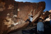 Bouldering in Hueco Tanks on 11/23/2018 with Blue Lizard Climbing and Yoga

Filename: SRM_20181123_1236000.jpg
Aperture: f/5.6
Shutter Speed: 1/250
Body: Canon EOS-1D Mark II
Lens: Canon EF 16-35mm f/2.8 L