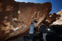 Bouldering in Hueco Tanks on 11/23/2018 with Blue Lizard Climbing and Yoga

Filename: SRM_20181123_1236120.jpg
Aperture: f/5.6
Shutter Speed: 1/250
Body: Canon EOS-1D Mark II
Lens: Canon EF 16-35mm f/2.8 L