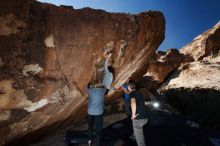 Bouldering in Hueco Tanks on 11/23/2018 with Blue Lizard Climbing and Yoga

Filename: SRM_20181123_1237050.jpg
Aperture: f/5.6
Shutter Speed: 1/250
Body: Canon EOS-1D Mark II
Lens: Canon EF 16-35mm f/2.8 L