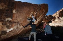 Bouldering in Hueco Tanks on 11/23/2018 with Blue Lizard Climbing and Yoga

Filename: SRM_20181123_1239080.jpg
Aperture: f/5.6
Shutter Speed: 1/250
Body: Canon EOS-1D Mark II
Lens: Canon EF 16-35mm f/2.8 L