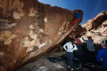 Bouldering in Hueco Tanks on 11/23/2018 with Blue Lizard Climbing and Yoga

Filename: SRM_20181123_1242100.jpg
Aperture: f/5.6
Shutter Speed: 1/250
Body: Canon EOS-1D Mark II
Lens: Canon EF 16-35mm f/2.8 L