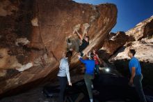 Bouldering in Hueco Tanks on 11/23/2018 with Blue Lizard Climbing and Yoga

Filename: SRM_20181123_1246110.jpg
Aperture: f/5.6
Shutter Speed: 1/250
Body: Canon EOS-1D Mark II
Lens: Canon EF 16-35mm f/2.8 L