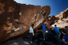 Bouldering in Hueco Tanks on 11/23/2018 with Blue Lizard Climbing and Yoga

Filename: SRM_20181123_1246270.jpg
Aperture: f/5.6
Shutter Speed: 1/250
Body: Canon EOS-1D Mark II
Lens: Canon EF 16-35mm f/2.8 L