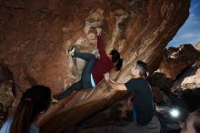 Bouldering in Hueco Tanks on 11/23/2018 with Blue Lizard Climbing and Yoga

Filename: SRM_20181123_1251290.jpg
Aperture: f/5.6
Shutter Speed: 1/250
Body: Canon EOS-1D Mark II
Lens: Canon EF 16-35mm f/2.8 L