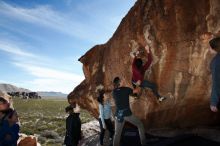 Bouldering in Hueco Tanks on 11/23/2018 with Blue Lizard Climbing and Yoga

Filename: SRM_20181123_1303260.jpg
Aperture: f/5.6
Shutter Speed: 1/250
Body: Canon EOS-1D Mark II
Lens: Canon EF 16-35mm f/2.8 L