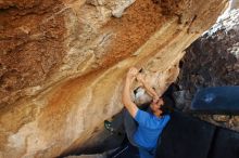 Bouldering in Hueco Tanks on 11/23/2018 with Blue Lizard Climbing and Yoga

Filename: SRM_20181123_1315080.jpg
Aperture: f/5.6
Shutter Speed: 1/400
Body: Canon EOS-1D Mark II
Lens: Canon EF 16-35mm f/2.8 L