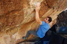 Bouldering in Hueco Tanks on 11/23/2018 with Blue Lizard Climbing and Yoga

Filename: SRM_20181123_1315500.jpg
Aperture: f/5.6
Shutter Speed: 1/400
Body: Canon EOS-1D Mark II
Lens: Canon EF 16-35mm f/2.8 L