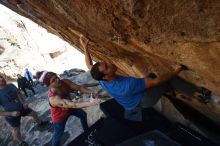 Bouldering in Hueco Tanks on 11/23/2018 with Blue Lizard Climbing and Yoga

Filename: SRM_20181123_1326070.jpg
Aperture: f/5.6
Shutter Speed: 1/800
Body: Canon EOS-1D Mark II
Lens: Canon EF 16-35mm f/2.8 L