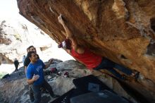 Bouldering in Hueco Tanks on 11/23/2018 with Blue Lizard Climbing and Yoga

Filename: SRM_20181123_1327141.jpg
Aperture: f/5.6
Shutter Speed: 1/800
Body: Canon EOS-1D Mark II
Lens: Canon EF 16-35mm f/2.8 L