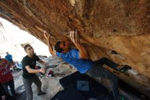 Bouldering in Hueco Tanks on 11/23/2018 with Blue Lizard Climbing and Yoga

Filename: SRM_20181123_1332051.jpg
Aperture: f/5.6
Shutter Speed: 1/640
Body: Canon EOS-1D Mark II
Lens: Canon EF 16-35mm f/2.8 L