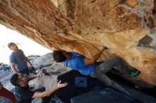 Bouldering in Hueco Tanks on 11/23/2018 with Blue Lizard Climbing and Yoga

Filename: SRM_20181123_1337540.jpg
Aperture: f/5.6
Shutter Speed: 1/400
Body: Canon EOS-1D Mark II
Lens: Canon EF 16-35mm f/2.8 L