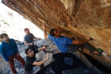 Bouldering in Hueco Tanks on 11/23/2018 with Blue Lizard Climbing and Yoga

Filename: SRM_20181123_1338010.jpg
Aperture: f/5.6
Shutter Speed: 1/500
Body: Canon EOS-1D Mark II
Lens: Canon EF 16-35mm f/2.8 L