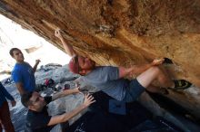 Bouldering in Hueco Tanks on 11/23/2018 with Blue Lizard Climbing and Yoga

Filename: SRM_20181123_1338500.jpg
Aperture: f/5.6
Shutter Speed: 1/400
Body: Canon EOS-1D Mark II
Lens: Canon EF 16-35mm f/2.8 L