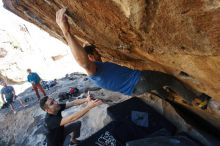 Bouldering in Hueco Tanks on 11/23/2018 with Blue Lizard Climbing and Yoga

Filename: SRM_20181123_1343571.jpg
Aperture: f/5.6
Shutter Speed: 1/500
Body: Canon EOS-1D Mark II
Lens: Canon EF 16-35mm f/2.8 L
